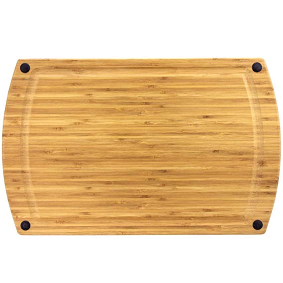 Totally Bamboo GreenLite Dishwasher Safe 19" Bamboo Cutting Board,"Splash" Series