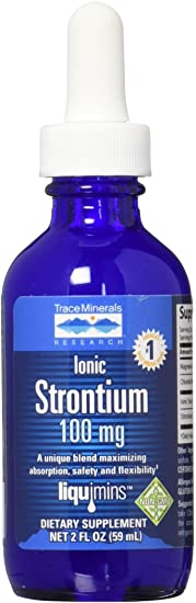 Trace Minerals Liquid Ionic Strontium 100 mg Supplement, 2 Ounce
