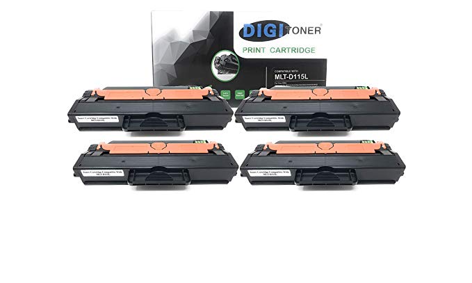 TonerPlusUSA New Toner Cartridge Replacement for Samsung MLT-D115L Xpress M2620/M2670/M2820/M2830DW/29PPM/M2870/M2880/FW/29PPM (4 Pack)