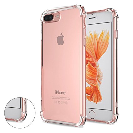 iPhone 7 Case Shock Absorption, Premium Crystal Clear iPhone 7 Protective Cover Case, Bumper Soft TPU Cover Case for for iPhone 7 4.7 Inch (4.7inch)