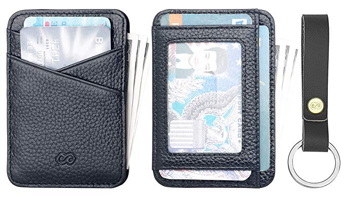 Slim Minimalist Wallet for Men & Women Front Pocket Wallet RFID Blocking Card Holder with Gift Box