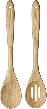 Cuisinart CTG-BAM-2SP Green Gourmet Bamboo Solid and Slotted Spoons, 2-Pack