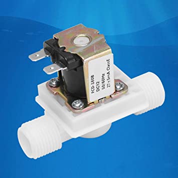 Beduan Water Solenoid Valve, 1/2" x 1/2" Male Thread DC 12V, Air Water Inlet Normally Closed Washing Machine Valve