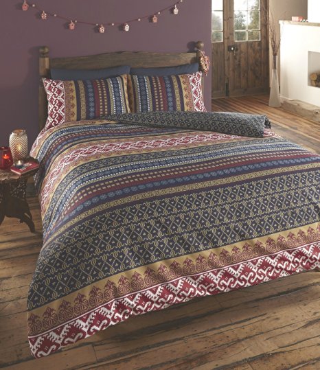ETHNIC INDIAN PRINT BEDDING - QUILT COVER BED SET WITH PILLOW CASES (double) by HOMEMAKER BEDDING