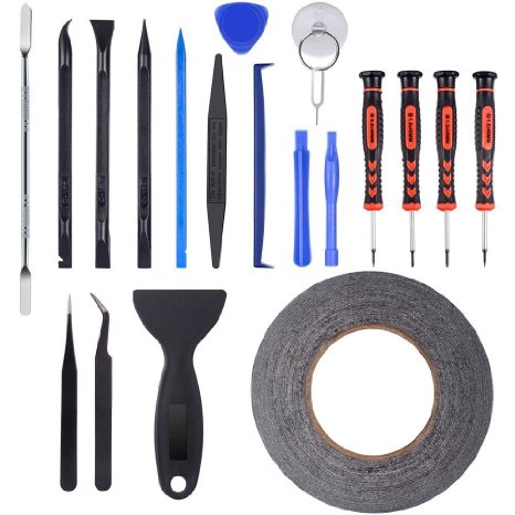 Vastar Most Complete Premium Opening Pry Tool Repair Kit and Screwdriver Set for Apple iPhone 4 / 4S / 5 / 5C / 5S / 6 / 6 Plus (GSM/CDMA) / 6S / iPad 4 / 3 /2 / Mini, iPods and more - 21 pieces