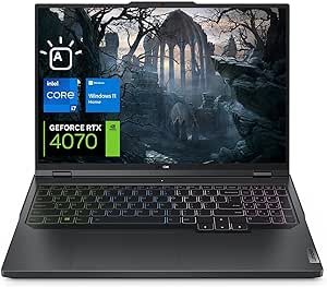 LENOVO Legion Pro 5i Gen 8 Gaming Laptop, 16" WQXGA 165Hz Display, Intel Core i7-13700HX, NVIDIA RTX 4070, 64GB DDR5 RAM, 2TB SSD, Webcam, RGB Backlit Keyboard, Wi-Fi 6, Windows 11 Home