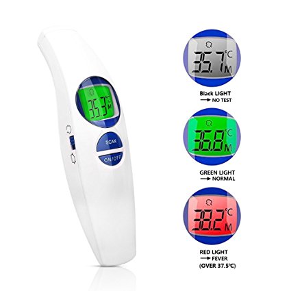 Forehead Thermometer,Sinvitron Digital Infrared non-contact Dual-Mode Thermometer,CE and FDA Approved,Suitable for Baby,Toddlers,Adults,object and Room Measurement