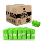Gorilla Supply 1000 Green Dog Pet Poop Bags EPI Technology 50 Refill Rolls Free Patented Dispenser
