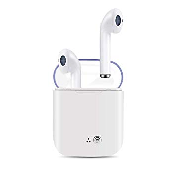 Bluetooth Wireless Headset, Bluetooth in-Ear HD Microphone Noise Reduction and Sweat-Proof Charging Box, Compatible with All Smart Phones, Suitable for Running Travel