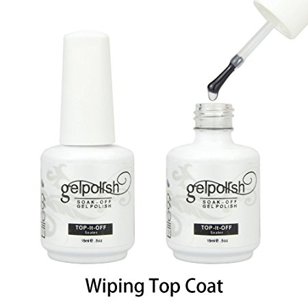 Elite99 15ml Wiping Top Coat UV LED Gel Nail Polish Soak Off Varnish