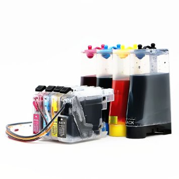 INKUTEN ® CISS SYSTEM for brother LC101 LC103 LC 103 Refill Ink Cartridges for Brother DCP-J152W, MFC-J245, MFC-J285DW, MFC-J4310DW, MFC-J4410DW, MFC-J450DW, MFC-J4510DW, MFC-J4610DW, MFC-J470DW, MFC-J4710DW, MFC-J475DW, MFC-J650DW, MFC-J6520DW, MFC-J6720DW, MFC-J6920DW, MFC-J870DW, MFC-J875DW Printers