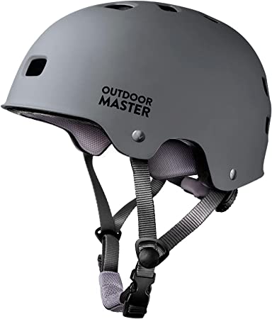 OutdoorMaster Skateboard Cycling Helmet - Two Removable Liners Ventilation Multi-Sport Scooter Roller Skate Inline Skating Rollerblading for Kids, Youth & Adults