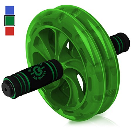 BIO Core Ab Roller - Fitness Wheel & Abdominal Carver To Workout, Exercise & Strengthen Your Abs & Core - Plus, Get A FREE Pro Knee Mat To Supplement Your Training For A Limited Time