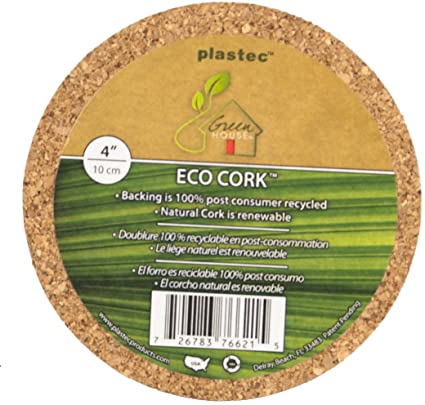 Plastec ECR04 Eco Cork Mat, 4-Inch