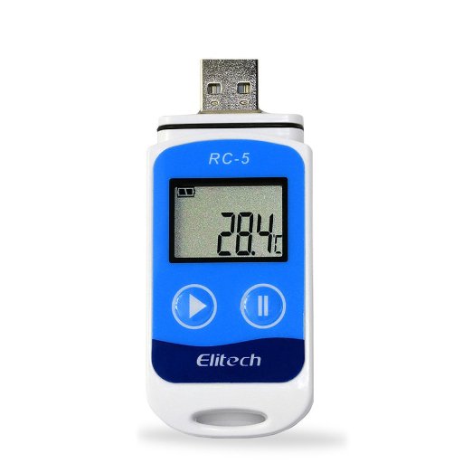 Elitech RC-5 Mini LCD display USB High Accuracy Temperature Data logger  recorder 32000 points Record capacity Blue