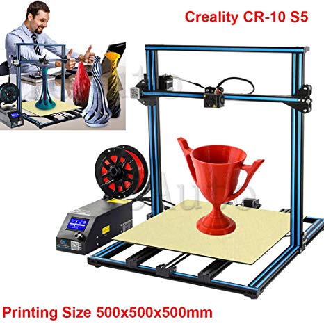 CR-10 3D Printer 19.68" x 19.68" x 19.68" DIY Desktop Kits 0.1mm Max 200mm/s Industrial Grade PLA Self-Assembly LCD On/Off-Line FDM Desktop DIY Education Artistic Design Blue