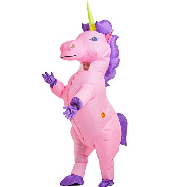 YEAHBEER Inflatable Unicorn Costume Rider Costume Blow Up Costume Halloween Cosplay Costumes