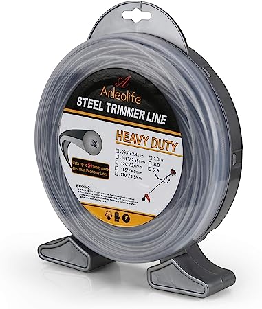 Anleolife Round Heavy Duty .120-Inch-by-142-ft String Trimmer Line in Donut, Thicker Weed Eater