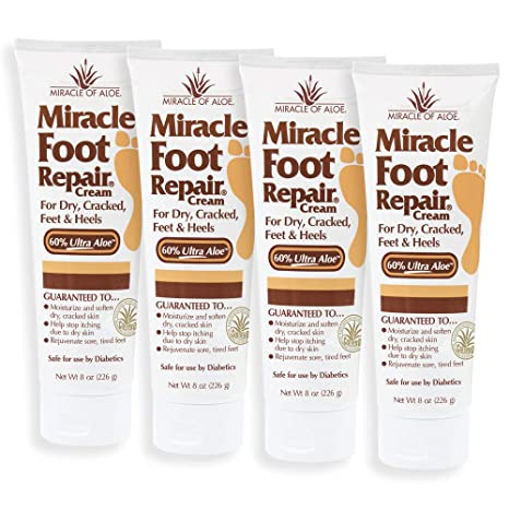 Miracle Foot Repair Cream 60% Aloe Vera 8 ounce tube (4)