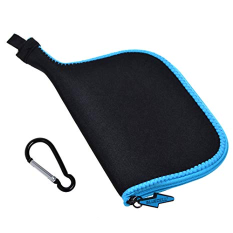 BCP Black Color Neoprene Multi-functional Mouse Storage Bag Pad With Carabiner