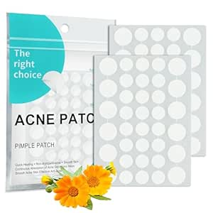 Patches Cystic Zit Stickers, Acne Spot Dots Cute Round Shape Blemish Cover for Skin Care (72 Count)