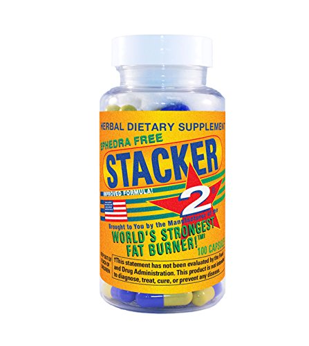 Stacker 2 Fat Burner Capsules, Ephedra Free, 100-Count Bottle