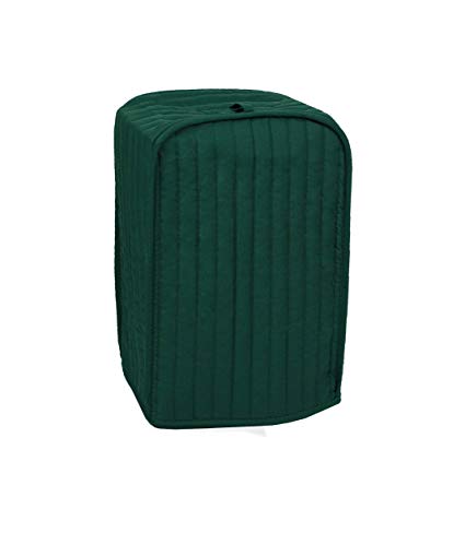 RITZ Polyester / Cotton Quilted Stand Mixer or Coffee Maker Appliance Cover, Dust and Fingerprint Protection, Machine Washable, Dark Green