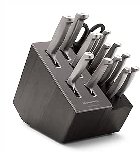 Premier by Calphalon® 15-Piece Knife Set with SharpIN™ EdgeTech, Stainless Steel Handles