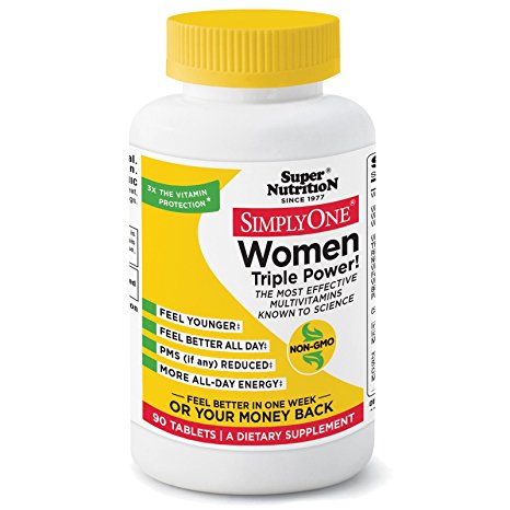 Super Nutrition, SimplyOne, Women Triple Power!, 90 Tablets - 3PC