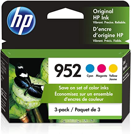 HP 952 Cyan, Magenta & Yellow Original Ink, 3 Cartridges (N9K27AN)