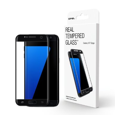 Galaxy S7 Edge Screen Protector [GS7 Edge] [3D Curved Full Cover] GPEL USA Corning Gorilla Tempered Glass, 100% Replacement Guarantee, Premium Quality Glass - #1 Best Seller in Korea (Black)