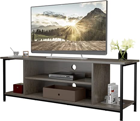 SMAGREHO TV Stand for TVs up to 65 Inches, TV Console Media Cabinet with Storage, TV Cabinet Unit with Shelving, Entertainment Center for Living Room Bedroom, 55 Inch, Charcoal