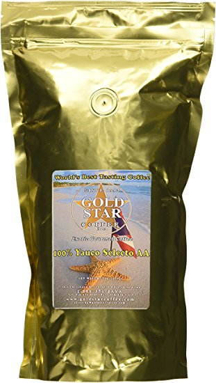 Yauco Selecto AA Coffee 1 Pound - 100% pure, Not a blend! Best from Puerto Rico - Roasted Whole Beans