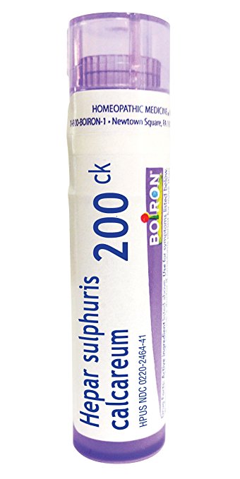 Boiron Hepar Sulphuris Calcareum 200ck, Homeopathic Medicine for Cough