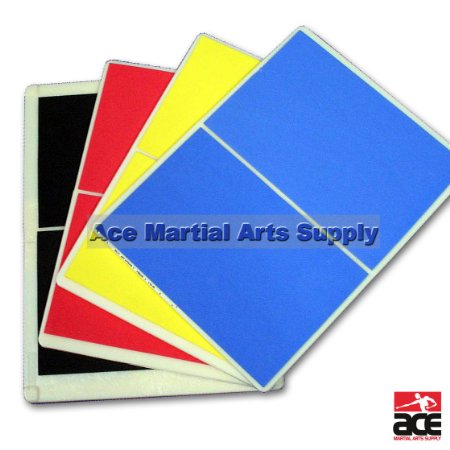 Ace Martial Arts Supply Martial Arts Taekwondo MMA Karate Rebreakable Board Set - Yellow Blue Red & Black