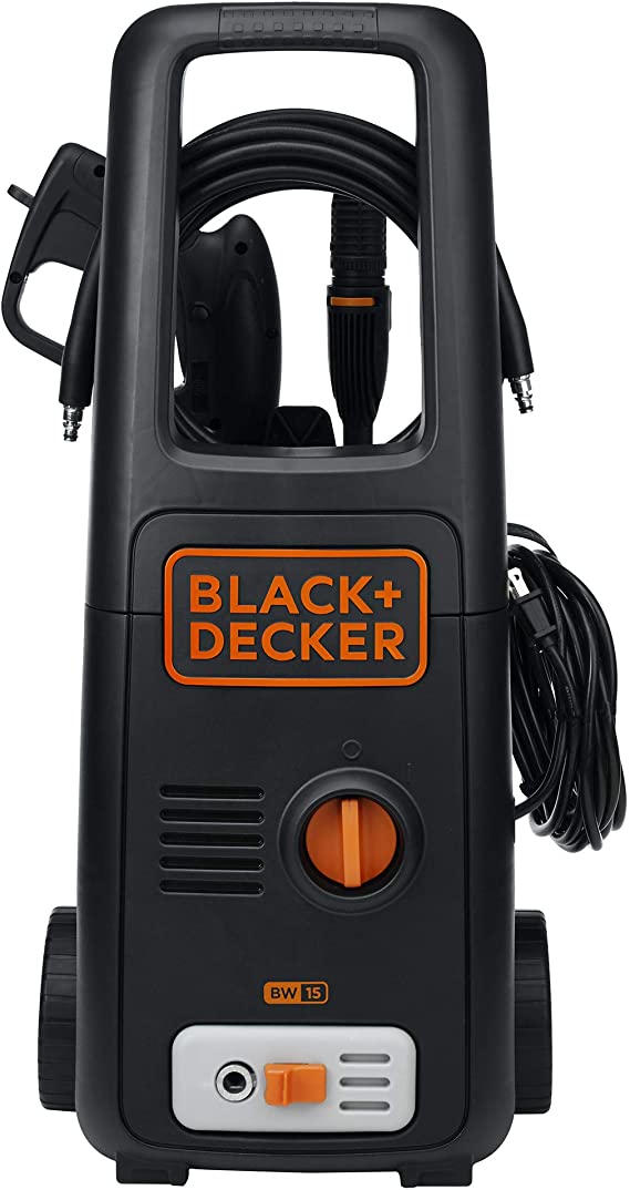 BLACK DECKER BW15 1500Watt 120 Bar, 390 L/hr Flow Rate Pressure Washer for Car wash and Home use (Red & Black)