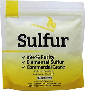 Duda Energy 1 lb Yellow Sulfur Powder Fertilizer, Commercial Grade, Elemental