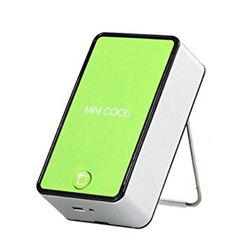 BestOfferBuy Mini Handheld Portable Cooli Bladeless Air Conditioner Cooling Fan Green