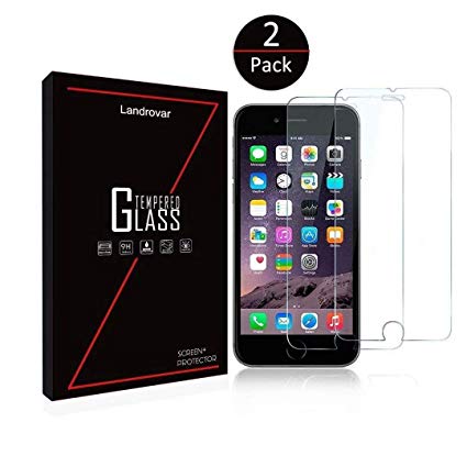 landrovar iPhone 7 Plus 8 Plus Tempered Glass Screen Protector,2Pack 9H Hardness,3D Touch Anti-Scratch Bubble Free,Transparent Screen Protector Glass Film for iPhone 7 Plus 8 Plus (5.5 inch)
