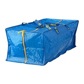 Ikea Frakta Storage Bag,Extra Large - Blue -- SET OF 3