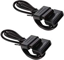 Wiresmith 2X 2-Pack Extension Cable Cord for 16 BIT Super Nintendo SNES Controller