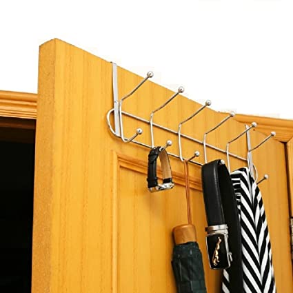 CANWAY No Drill Over The Door Hanger with 12 Hook for Home and Office Door Hanger - Pack of 1
