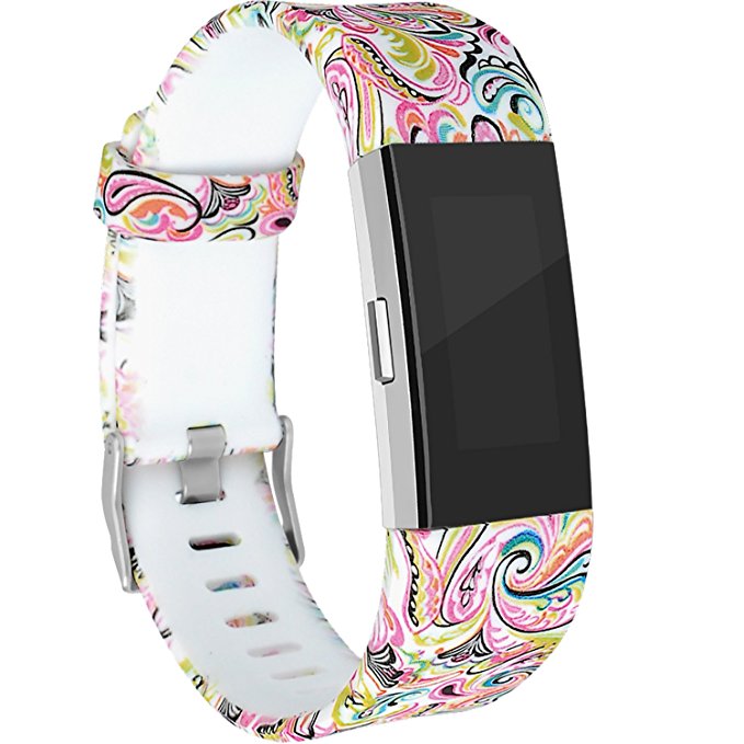 RedTaro Replacement Bands Compatible with Fitbit Charge 2, Fitbit Charge 2 Accessories Wristbands with Special Floral Edition