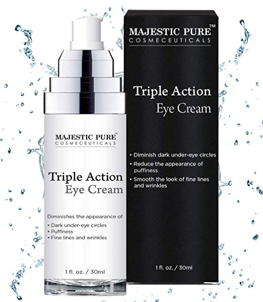 Eye Cream for Appearance of Under Eye Dark Circles, Puffiness, Fine Lines and Wrinkles - Triple Action Formula Soothes and Rejuvenates with Arnica and Vitamin K - 1 fl. oz.