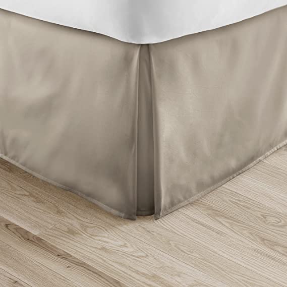 Linen Market Pleated Bed Skirt, Twin, Taupe