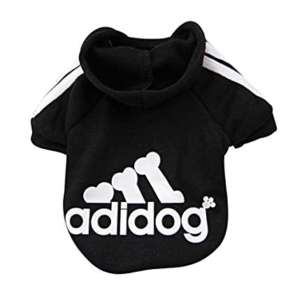 Rdc Pet Fleece Dog Hoodies, Apparel, Adidog Basic Hoodie Sweater, Cotton Jacket Sweat shirt Coat for Small Dog & Medium Dog & Cat