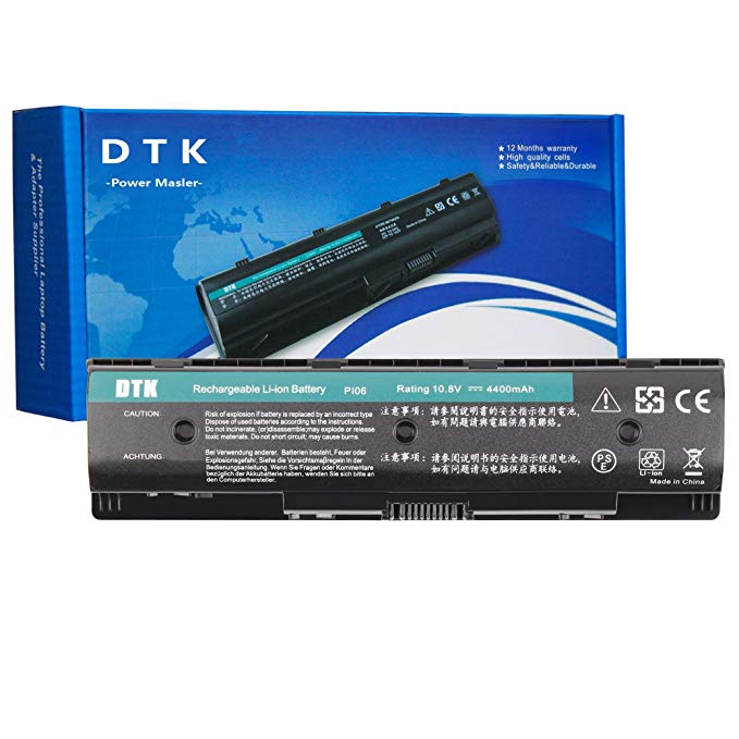 DTK Laptop Battery Replacement for HP PI06 PI09 710416-001 710417-001, envy 15 15T 17 Pavilion 14-E000 15-E000 15t-e000 15z-e000 17-E000 17-E100 17Z-E100 PI06 [10.8V 4400MAH]