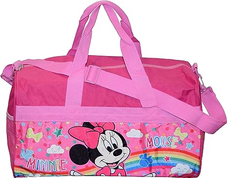 Disney Kids' Minnie Mouse Travel Duffle Bag, Pink