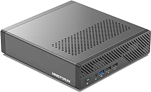 MINISFORUM MS-01 Mini PC Barebone with Intel Core i9-13900H,vPro Enterprise Support,2x10Gbps SFP LAN/2x2.5G RJ45/2xUSB4/HDIM/16xPCIe 4.0/M.2 NVMe SSD/U.2 NVMe SSD,Mini Computer(No OS/RAM/SSD)