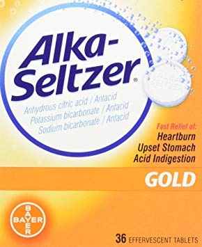 Alka-Seltzer Effervescent Gold - 36 Tablets, Pack of 2